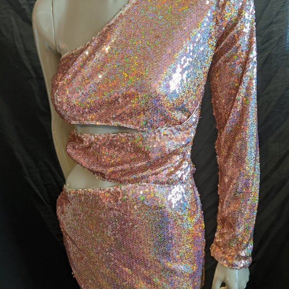 Banjul Sequin Slit Dress Size Small - Picture 2 of 4